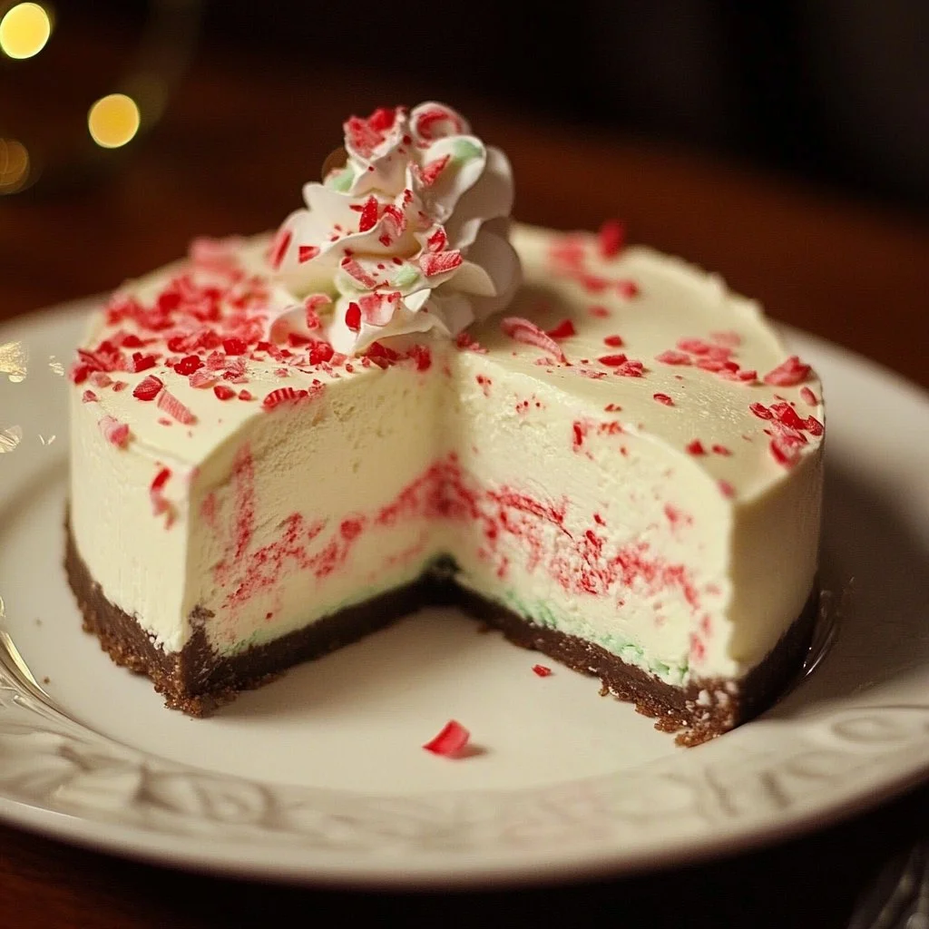No-Bake Peppermint Cheesecake