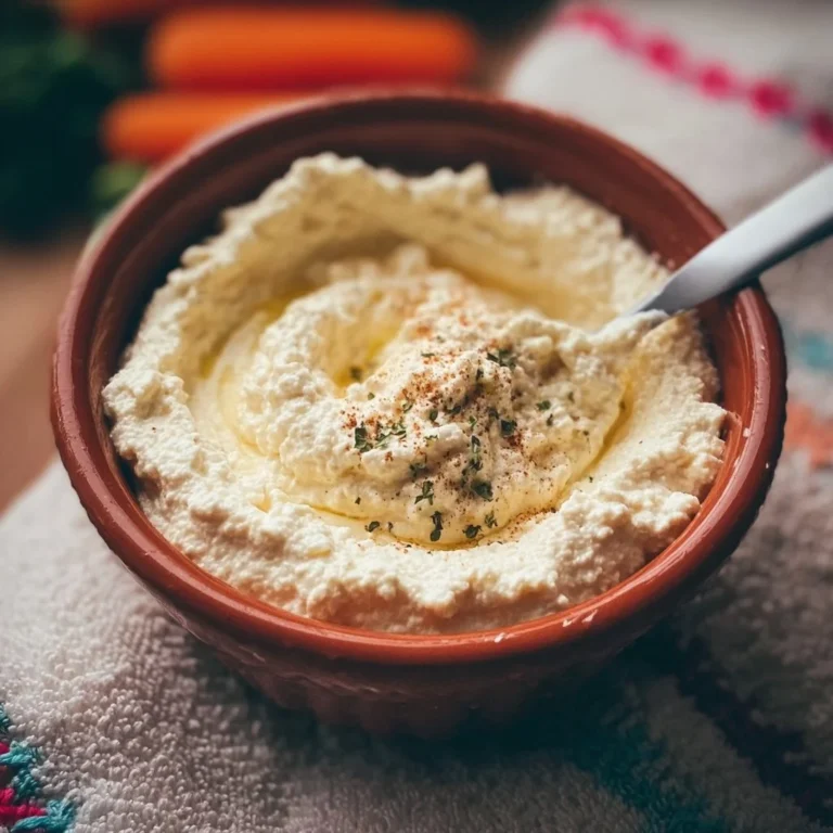 Cottage Cheese Mustard Dip 4 Creamy cottage cheese mustard dip in a bowl with fresh vegetables