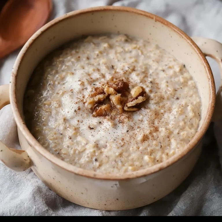 Easy Keto Oatmeal 4 Delicious bowl of easy keto oatmeal topped with nuts and berries