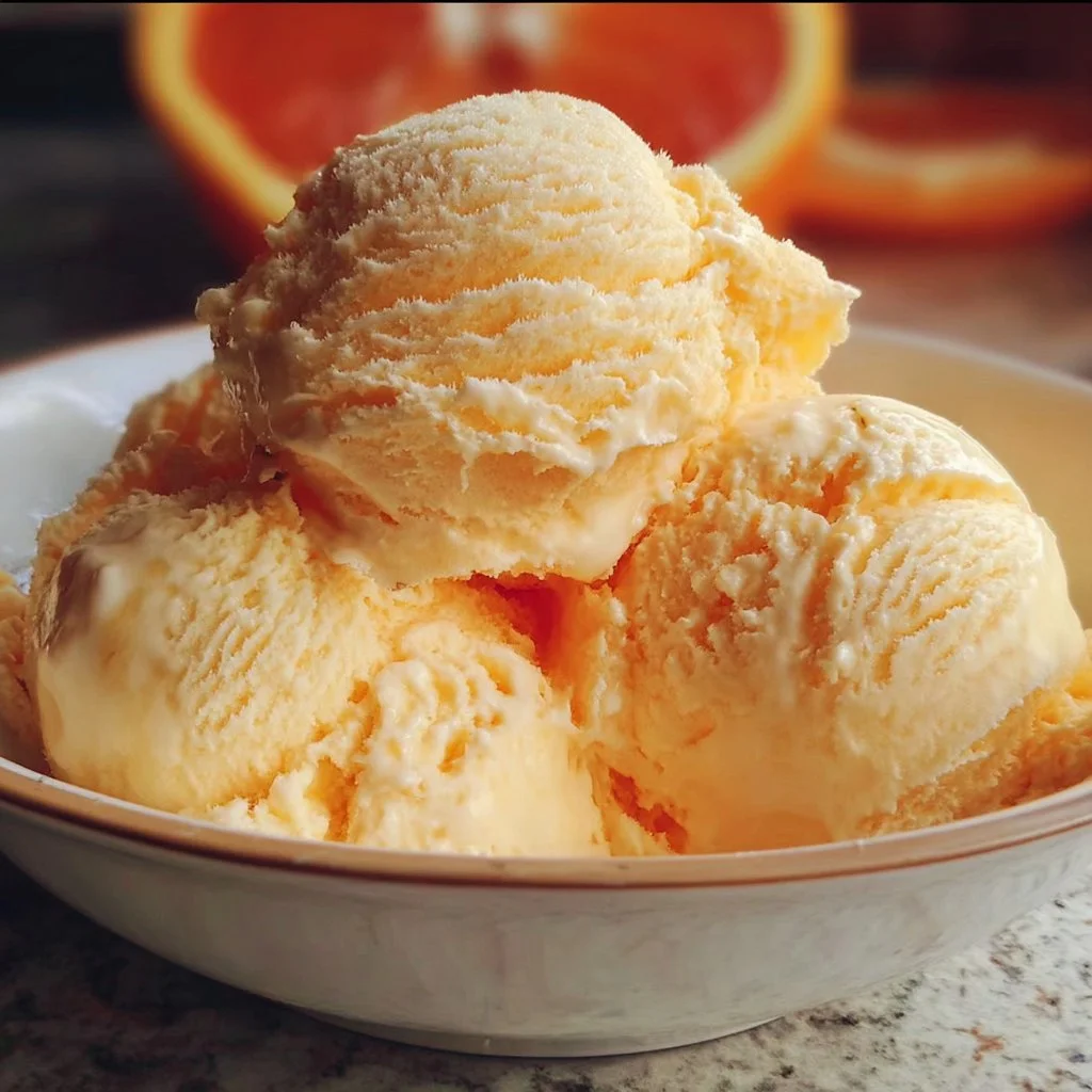 Homemade Orange Ice Cream